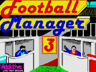 Football Manager 3 title screen for ZX Spectrum